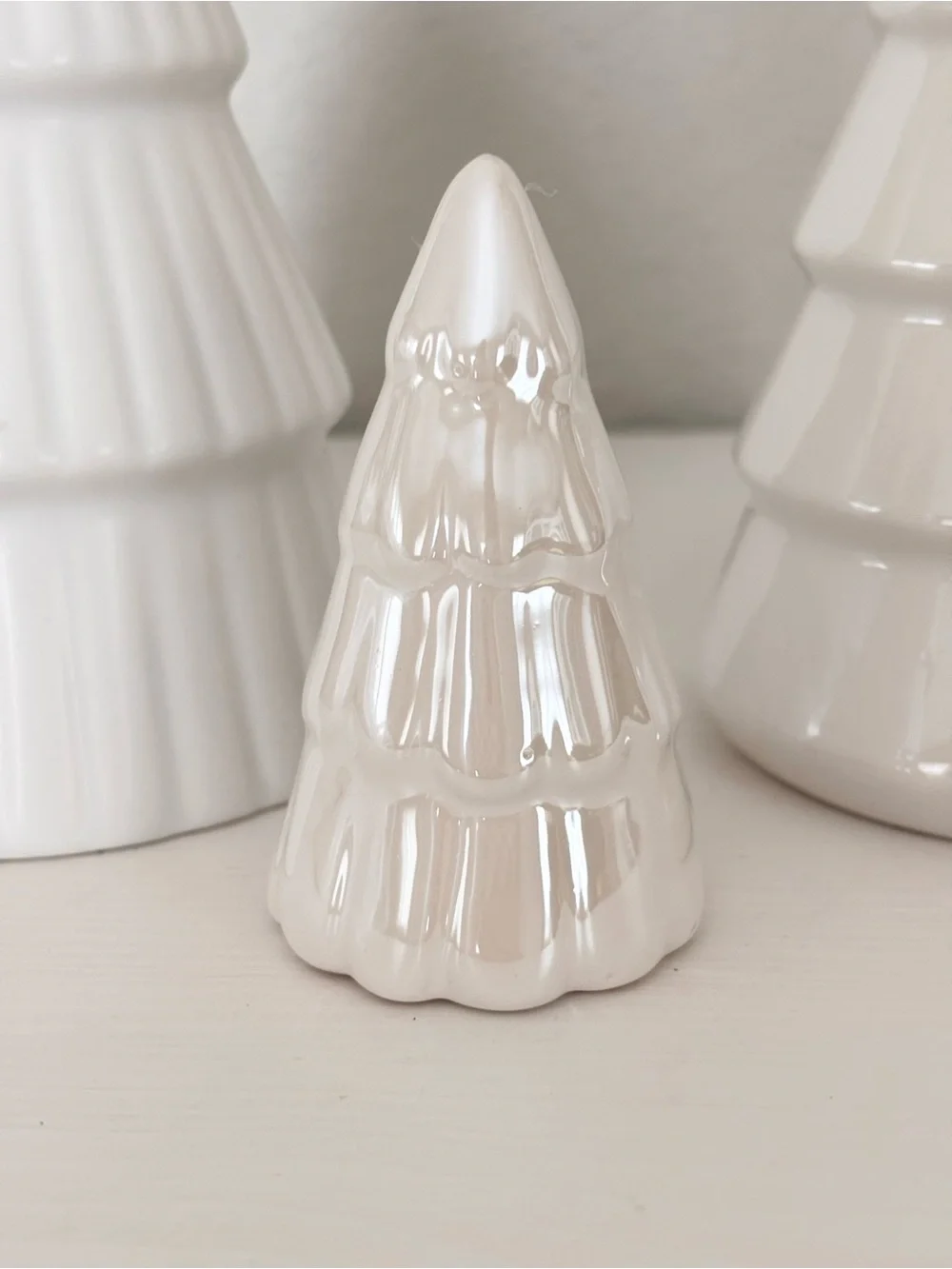 TARGET White/ Pearl Ceramic Trees (3) NWT